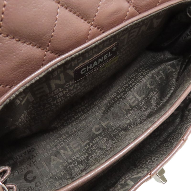 Chanel Chain Shoulder Matelasse Silver Hardware Handbag Lambskin Women