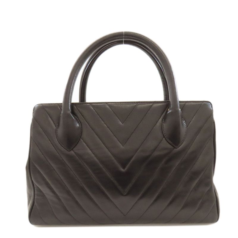 Chanel V-stitched Gold Hardware Handbag Lambskin Ladies