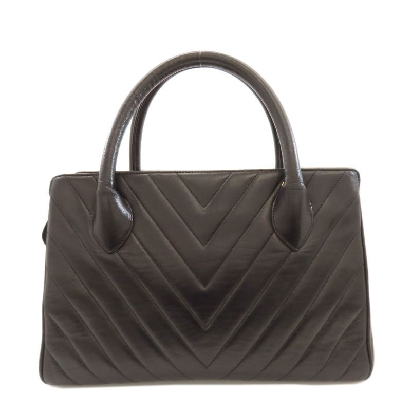 Chanel V-stitched Gold Hardware Handbag Lambskin Ladies