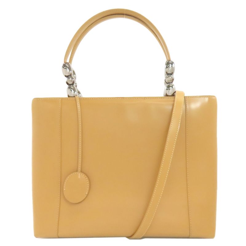 Christian DIOR Maris Pearl 2WAY Handbag Leather Women