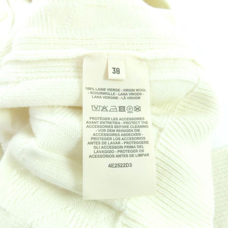 Hermes 24AW 4e2522d3 100% Wool With Belt Serie Button H Motif Short Sleeve Knit