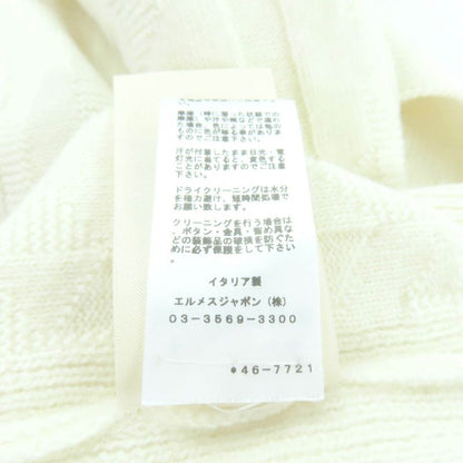 Hermes 24AW 4e2522d3 100% Wool With Belt Serie Button H Motif Short Sleeve Knit