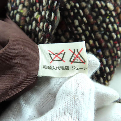 Celine Vintage Wool Blend Tweed Jacket With Logo Buttons Outerwear Brownish 44