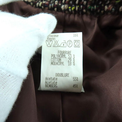 Celine Vintage Wool Blend Tweed Jacket With Logo Buttons Outerwear Brownish 44