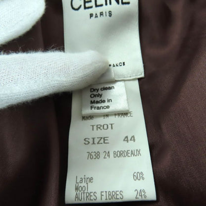 Celine Vintage Wool Blend Tweed Jacket With Logo Buttons Outerwear Brownish 44