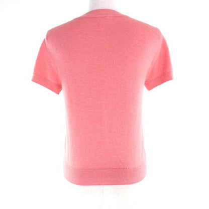 Hermes 24AW 4h2600d1 100% Cashmere Short Sleeve Knit Top With Sellier Circle