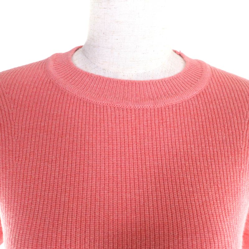 Hermes 24AW 4h2600d1 100% Cashmere Short Sleeve Knit Top With Sellier Circle