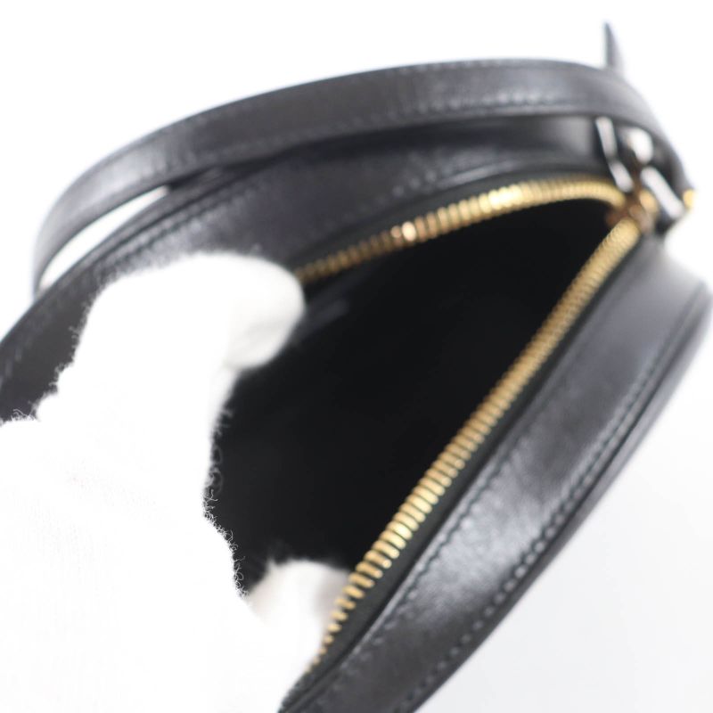 Saint Laurent Paris 582673 YSL Logo Camera Bag Leather Shoulder Bag Black Made