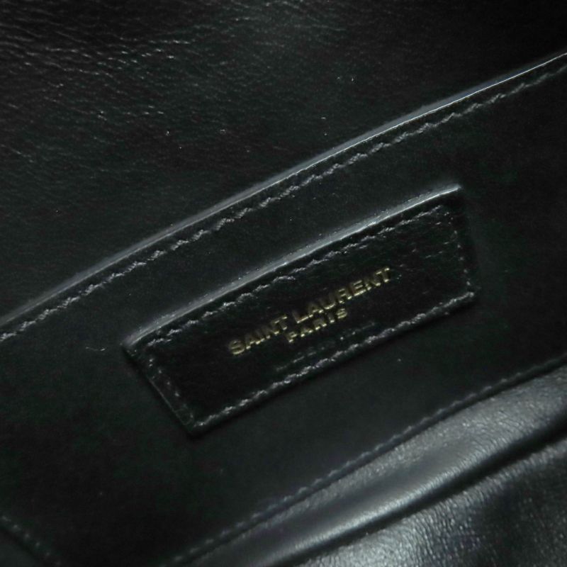 Saint Laurent Paris 582673 YSL Logo Camera Bag Leather Shoulder Bag Black Made