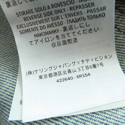 Gucci 422640 Cotton Side Sherry Line Denim Pants Indigo Blue 24 Made In Italy