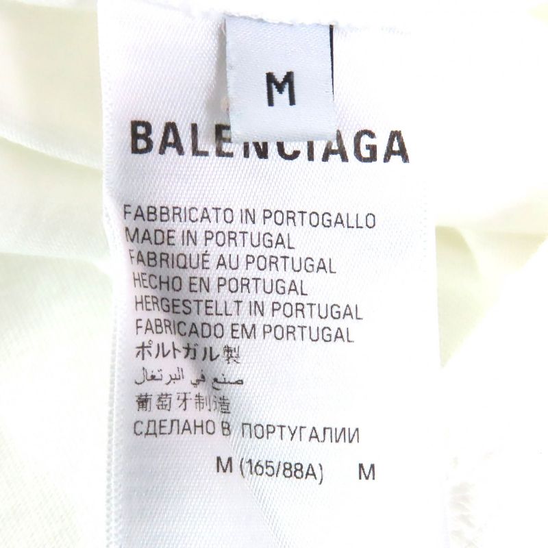 (balenciaga 2023 612966 100% Cotton Cities Paris Logo Crew Neck Short Sleeve