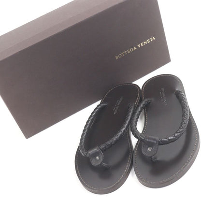 Bottega Veneta Bottega Veneta Leather Intrecciato Thong Sandals Flip Flops Dark