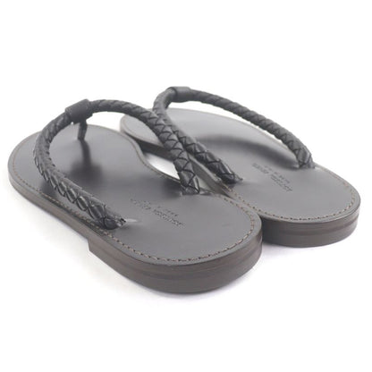 Bottega Veneta Bottega Veneta Leather Intrecciato Thong Sandals Flip Flops Dark