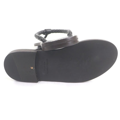 Bottega Veneta Bottega Veneta Leather Intrecciato Thong Sandals Flip Flops Dark