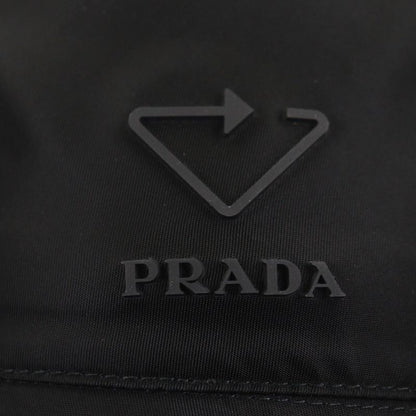 Prada 20SS 2hc137 Re-nylon Hat With Logo Black S Genuine Men Unisex
