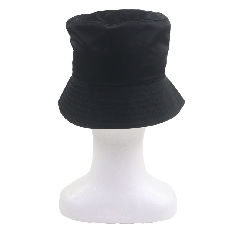 Prada 20SS 2hc137 Re-nylon Hat With Logo Black S Genuine Men Unisex