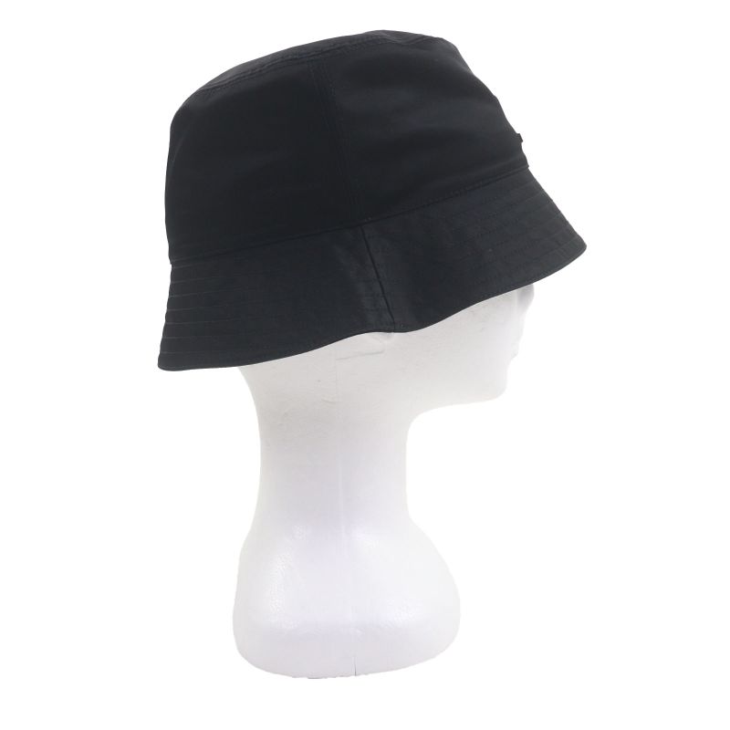 Prada 20SS 2hc137 Re-nylon Hat With Logo Black S Genuine Men Unisex