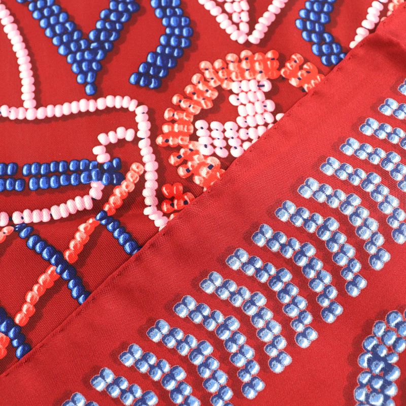 (hermes Kelly EN Perles Kelly En Pe Lou 100% Silk Calais 140 Large Scarf