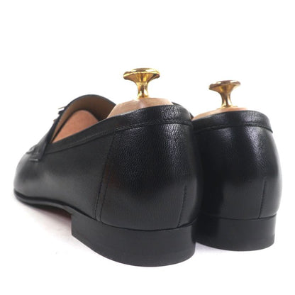 Hermes Silver Hardware Paris H Buckle Moccasin U-tip Leather Shoes Loafers