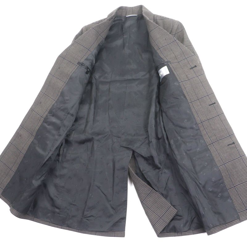 DIOR Homme 293c381b5637 100% Wool Staggered Pattern CD Buckle Belt Winged Coat