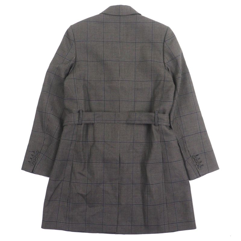 DIOR Homme 293c381b5637 100% Wool Staggered Pattern CD Buckle Belt Winged Coat