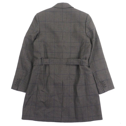 DIOR Homme 293c381b5637 100% Wool Staggered Pattern CD Buckle Belt Winged Coat