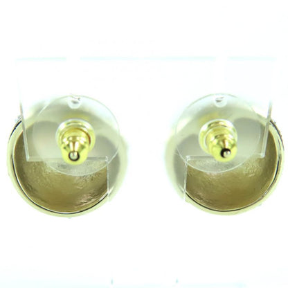 ◇chanel B25P Abf219 Metal Strass Star Heart Motif Bijoux Binaural Ball Earrings