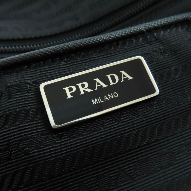 ◇prada 1bg189 2-way Nylon Shoulder Tote Bag With Leather With Triangle Logo