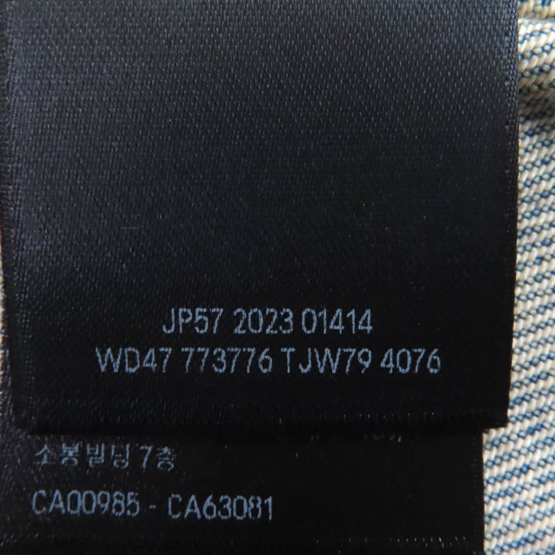 ◇balenciaga 24SS 773776 Hourglass Denim Jacket 100% Cotton Jacket Indigo Blue