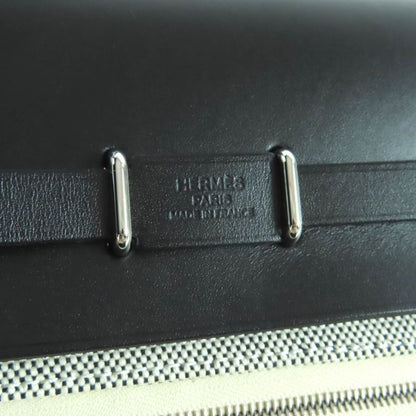 Hermes Herbag Her Bag Zip 20 Mini Black Ecru Toile Military Vache Hunter Silver
