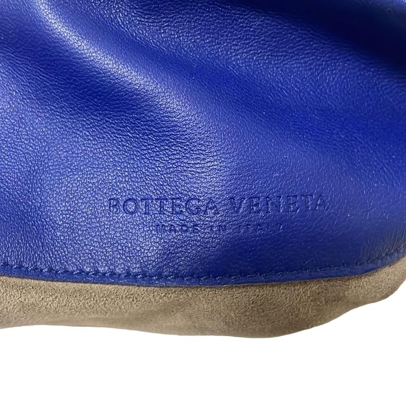 Bottega Veneta Shoulder Bag Intrecciato Blue Chain Shoulder Mini Bag Leather