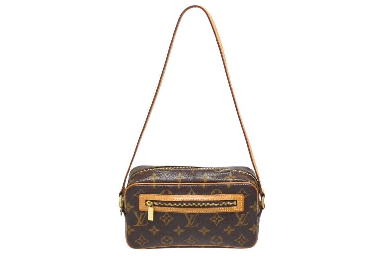 Louis Vuitton Pochette Cite Bag Monogram Canvas Leather Brown
