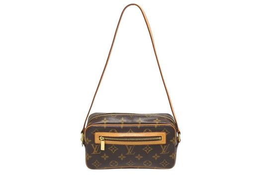 Louis Vuitton Pochette Cite Bag Monogram Canvas Leather Brown