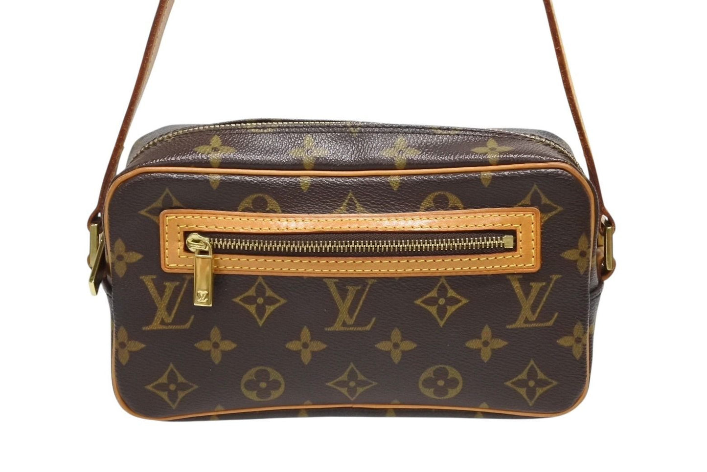 Louis Vuitton Pochette Cite Bag Monogram Canvas Leather Brown — view 2
