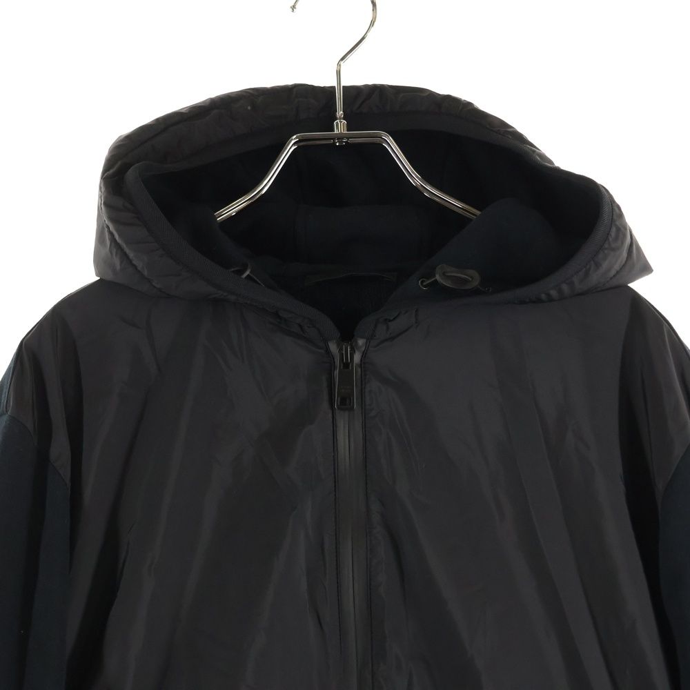 Prada 19ss Sweat Switch Nylon Zip Up Jacket Black Sjc568 R191