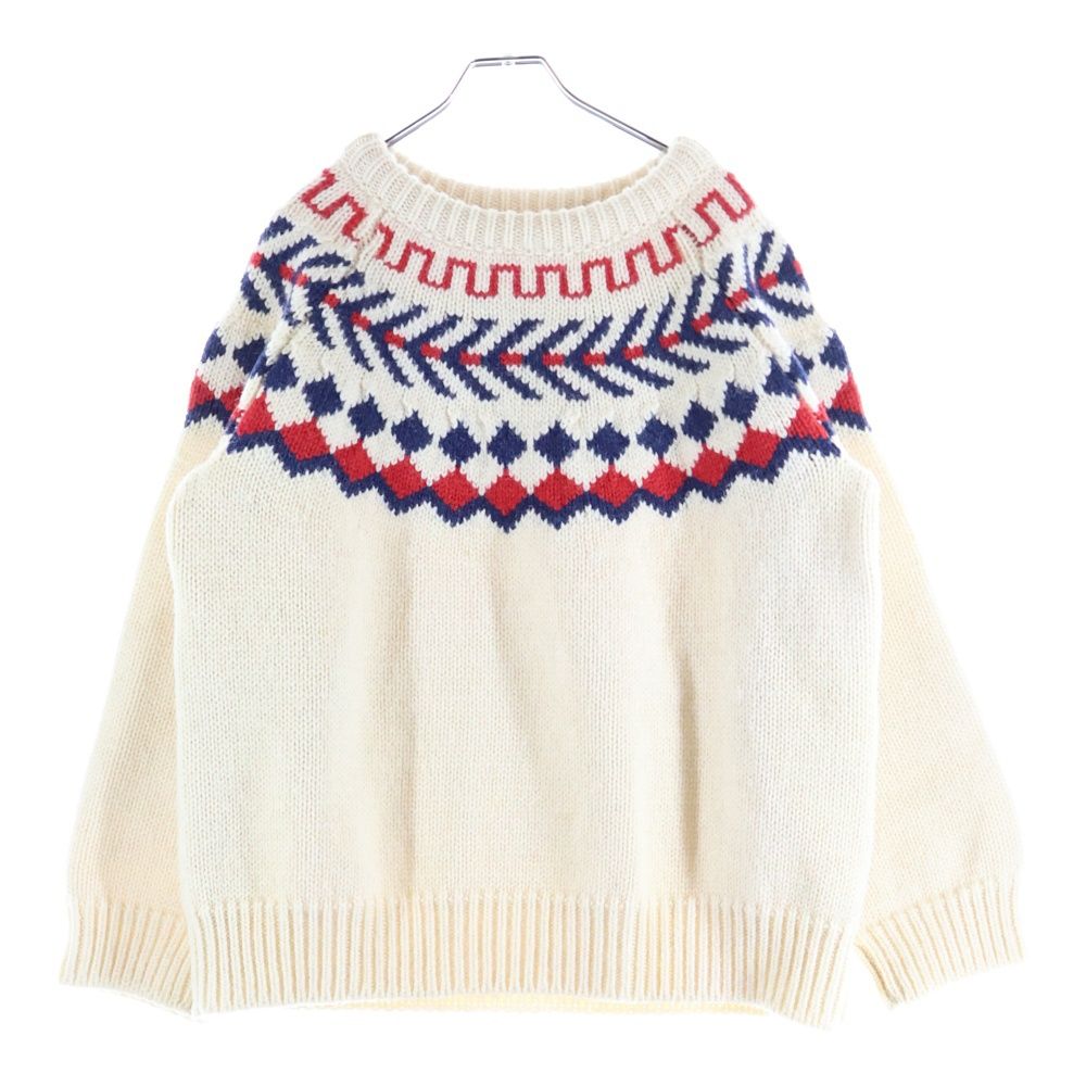 Celine 21aw Oversize D Shetland Wool Crew Neck Pullover Long Sleeve Knit Sweater