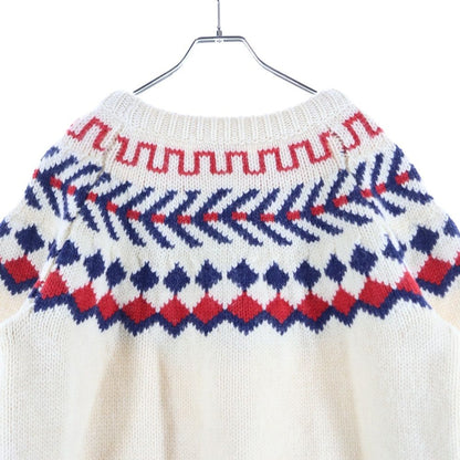 Celine 21aw Oversize D Shetland Wool Crew Neck Pullover Long Sleeve Knit Sweater