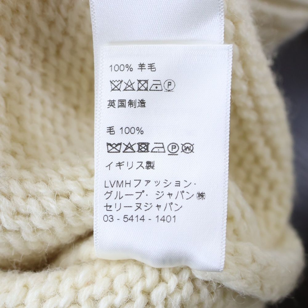 Celine 21aw Oversize D Shetland Wool Crew Neck Pullover Long Sleeve Knit Sweater