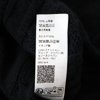 Celine 23aw Triomphe Cashmere V-Neck Cardigan Sweater Black