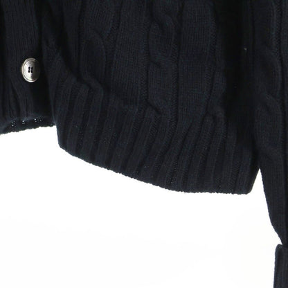 Celine 23aw Triomphe Cashmere V-Neck Cardigan Sweater Black