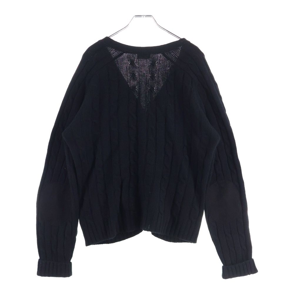 Celine 23aw Triomphe Cashmere V-Neck Cardigan Sweater Black
