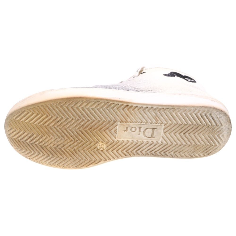 Dior Heart Logo Embroidery Gradient High Cut Shoes Sneakers White/black Women's