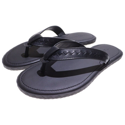 Bottega Veneta Intrecciato Leather Slide Intrecciato Leather Sandals Black