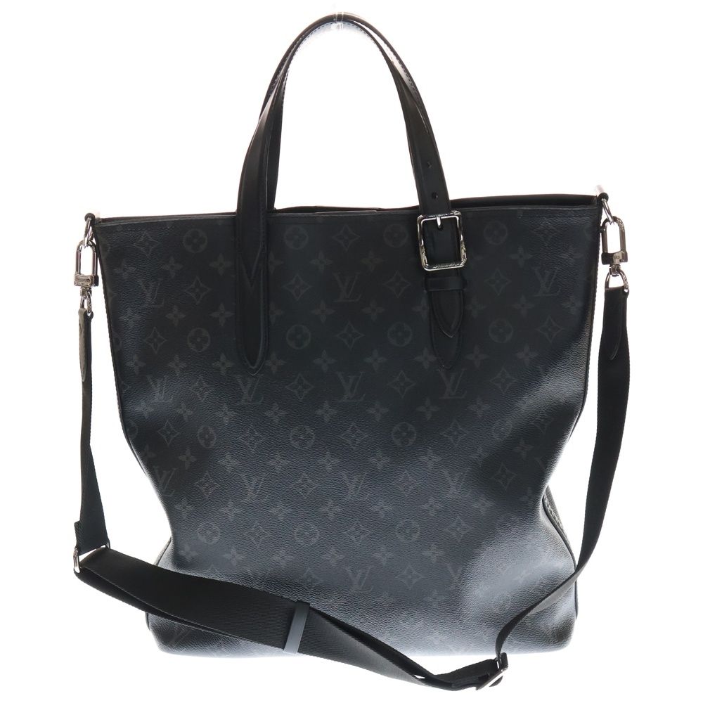 Louis Vuitton Monogram Eclipse Apollo 2way Bag Tote Bag Handbag Black Silver