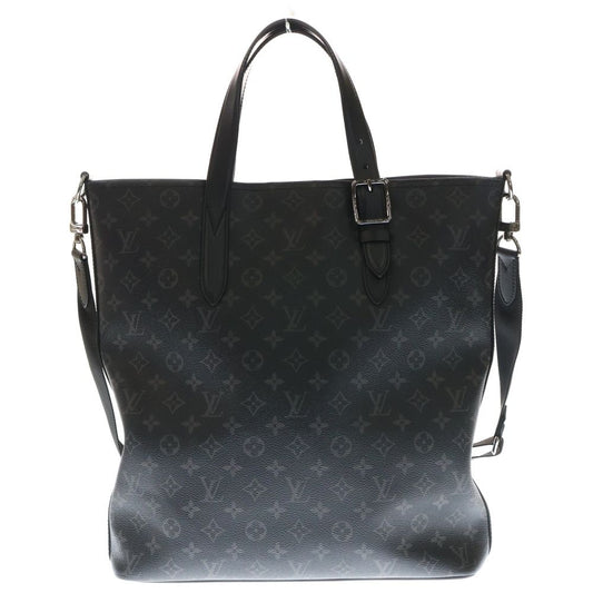 Louis Vuitton Monogram Eclipse Apollo 2way Bag Tote Bag Handbag Black Silver