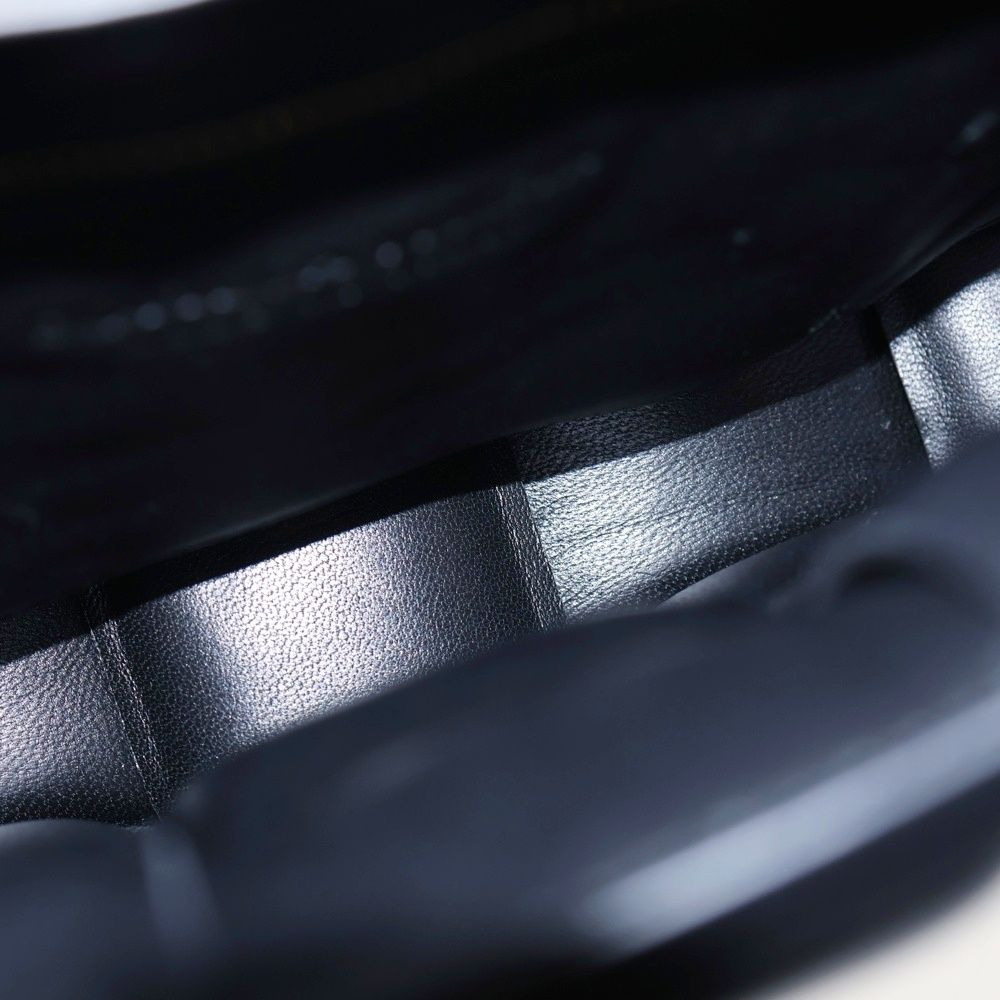 Bottega Veneta Maxi Intrecciato Padette Cassette Leather Shoulder Bag Black