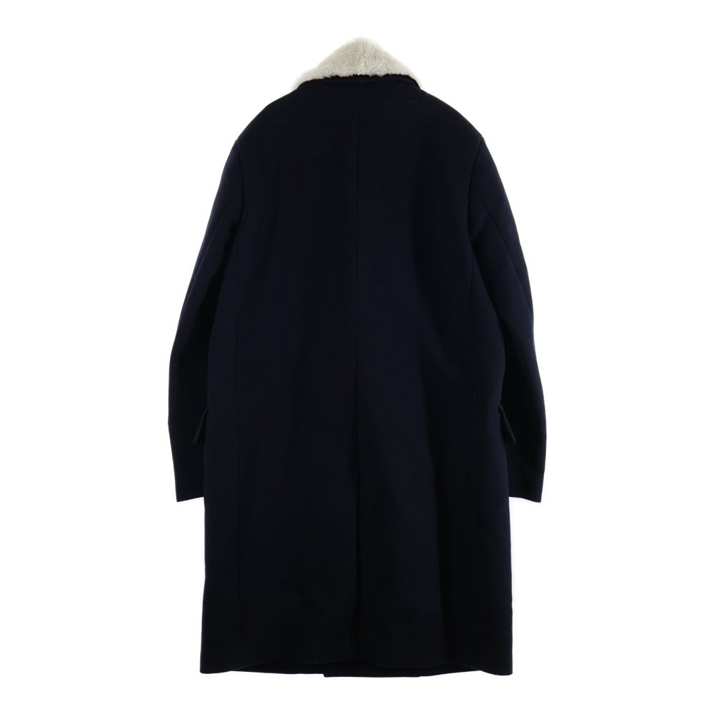Loewe 19aw Shearling Collar Coat H2291150df Sharering Color Wool Coat Navy