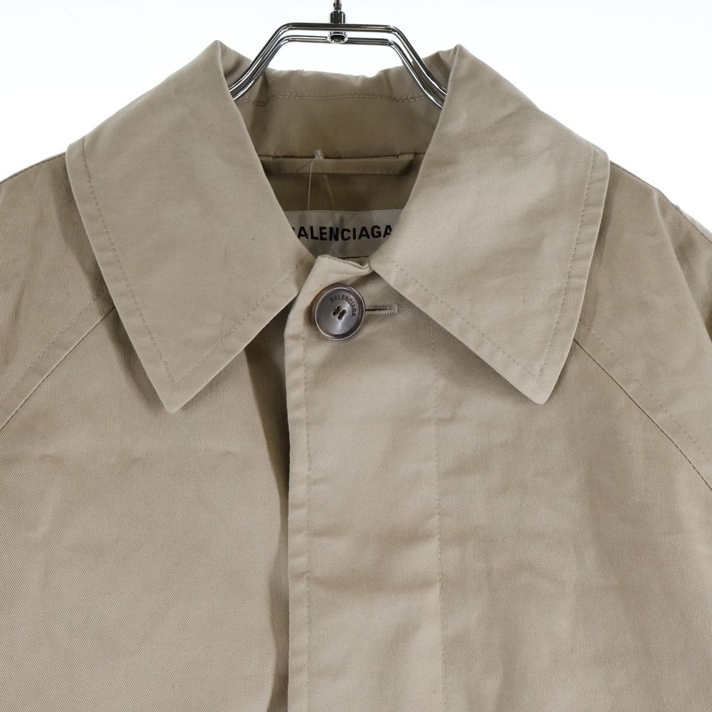 Balenciaga 19aw 5b Double Pocket Filling Oversize Long Coat Beige