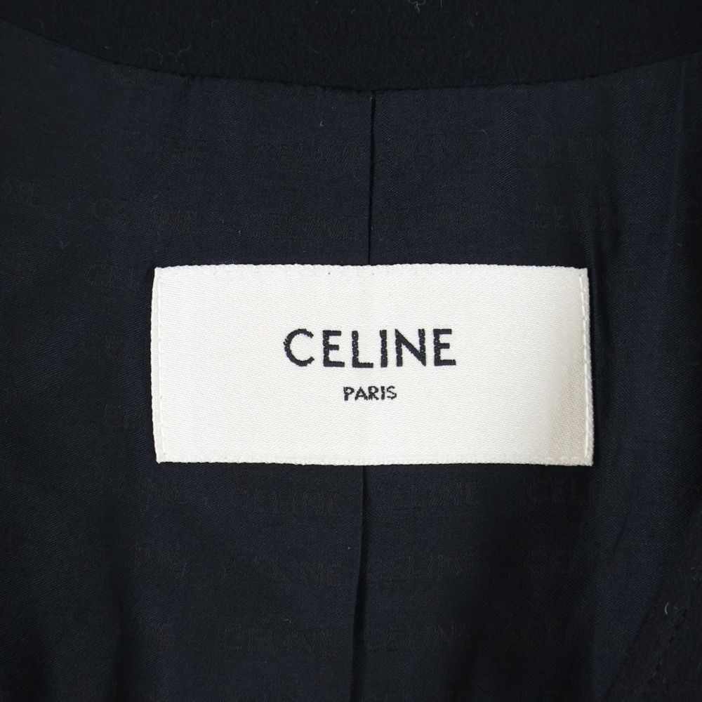 Celine Chass Eur Cashmere Flannel No Collar 3b Jacket Black 2v43t311t.38no