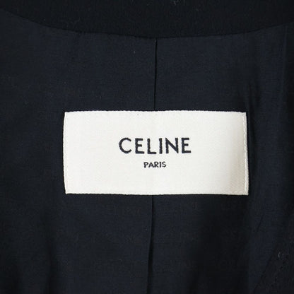 Celine Chass Eur Cashmere Flannel No Collar 3b Jacket Black 2v43t311t.38no